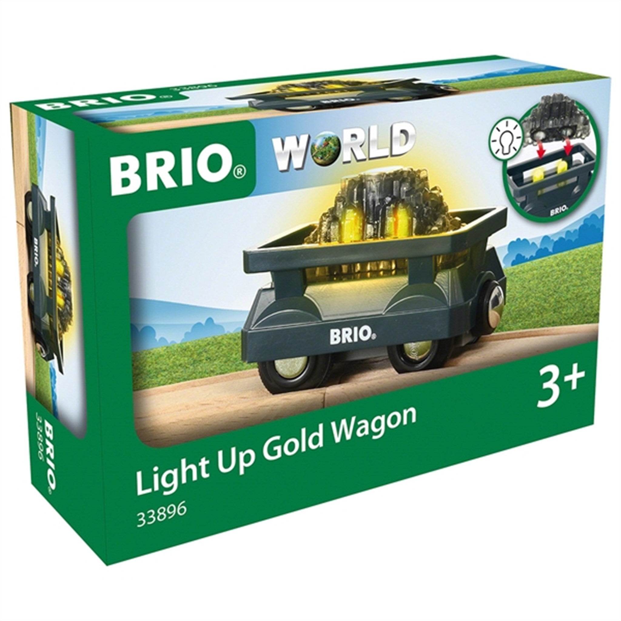 BRIO® Light Up Gold Wagon 2