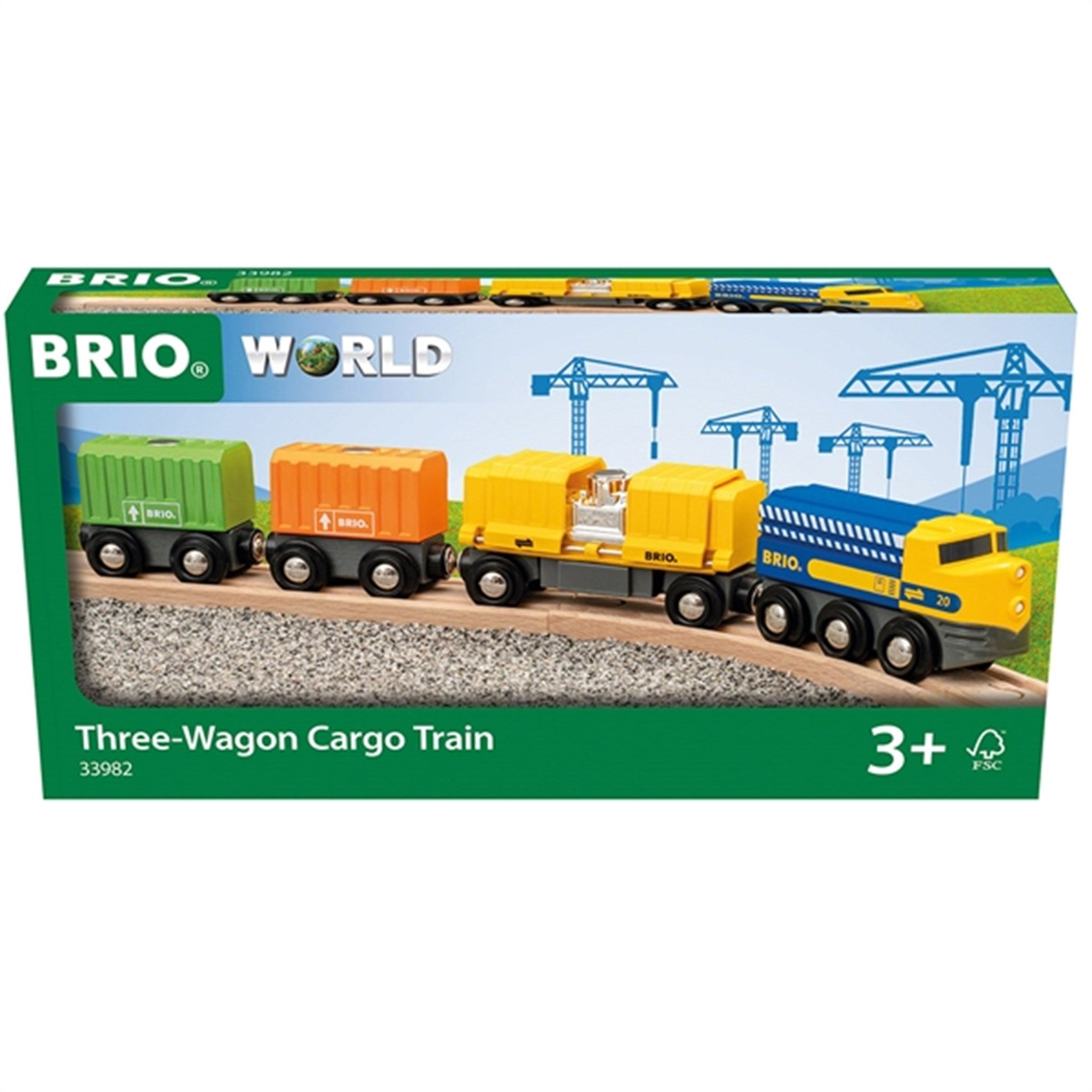 BRIO® 3 Wagon Cargo Train 2