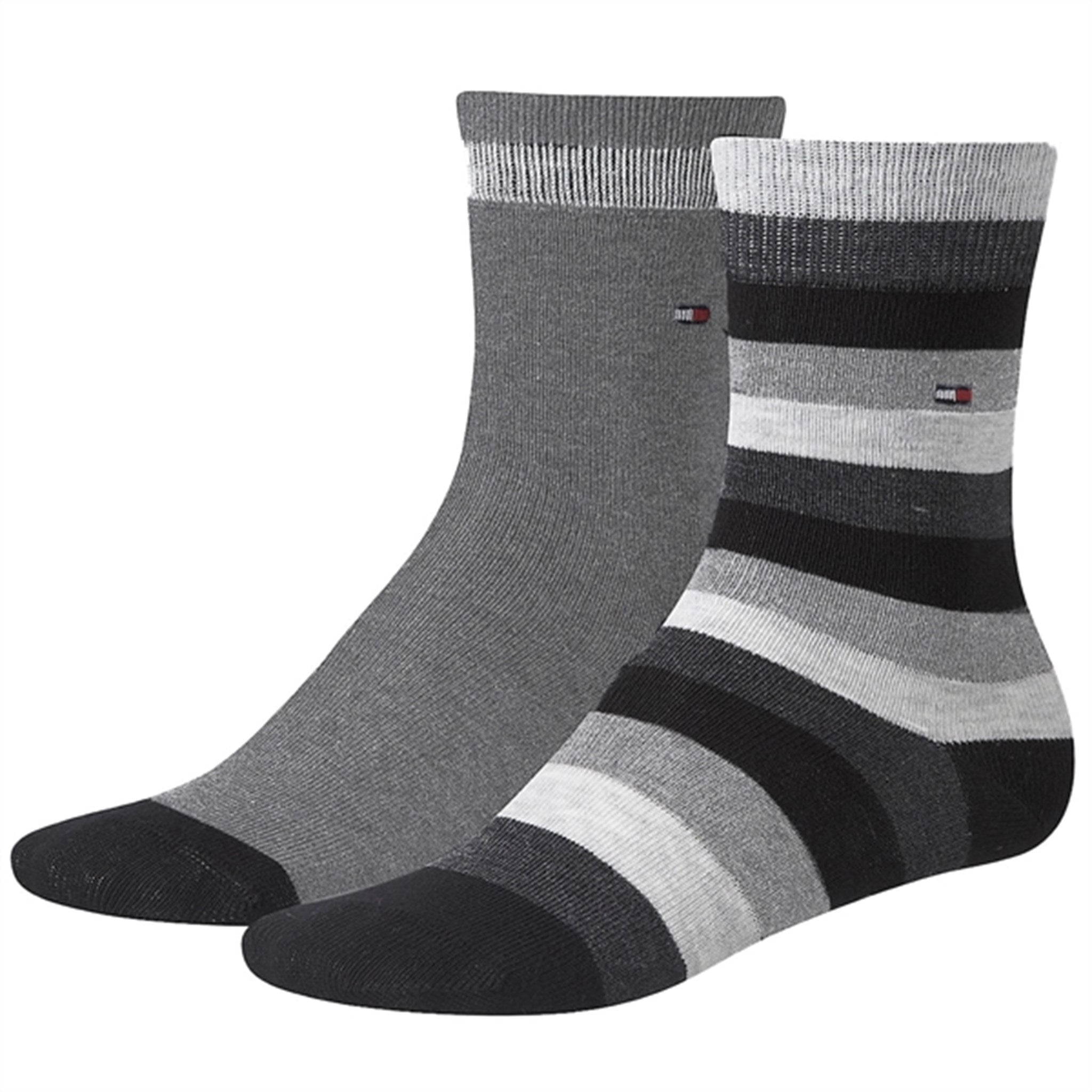 Tommy Hilfiger Kids 2-pack Socks Basic Black Striped