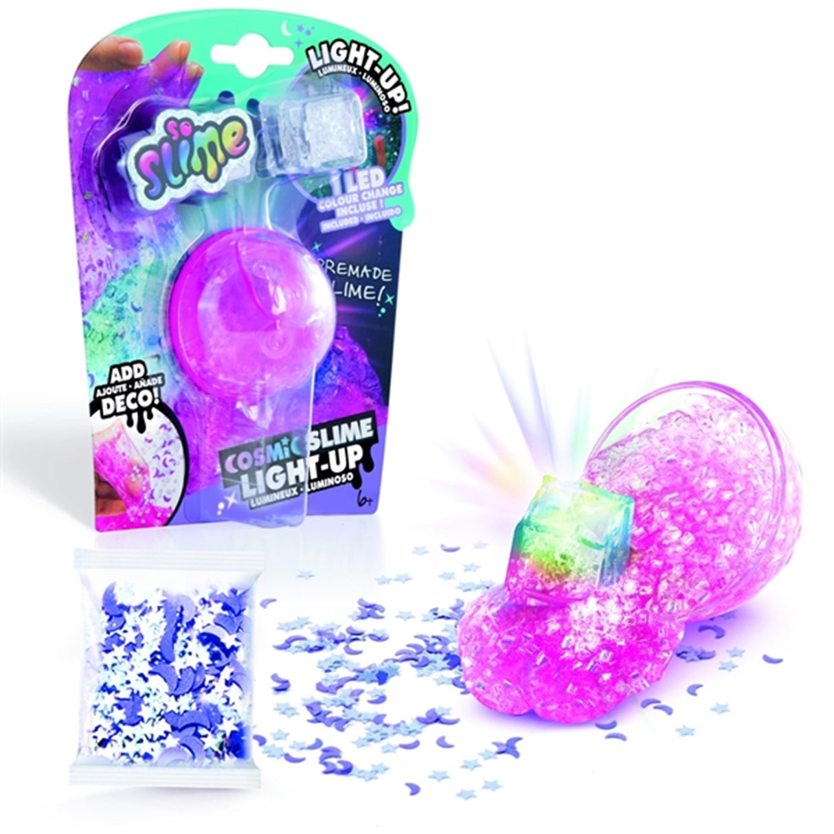 So Slime Light Up Cosmic Crunch Pink 3