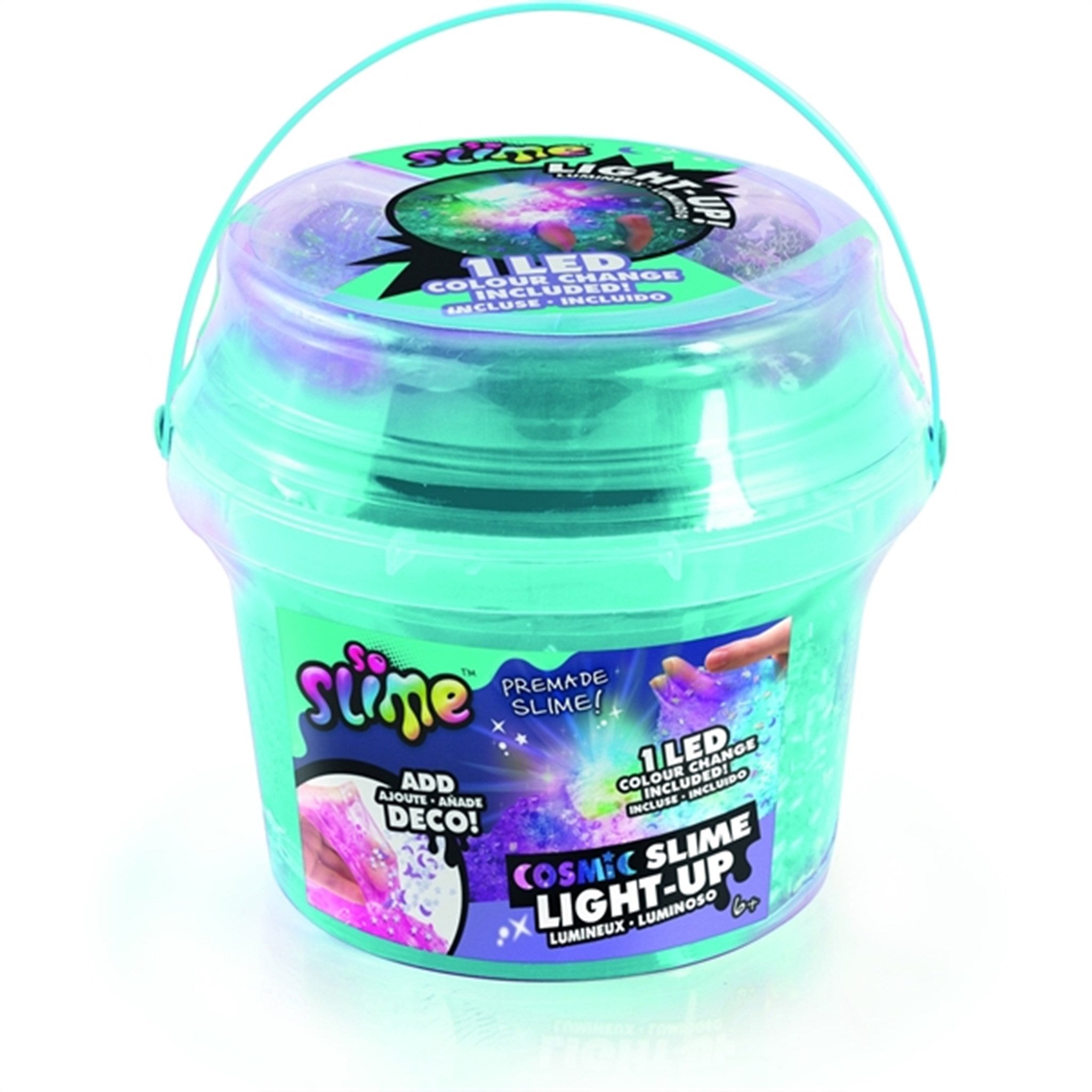 So Slime Light Up Cosmic Crunch Bucket Blue