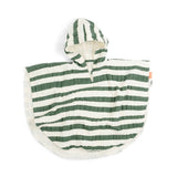 Done by Deer Bath Poncho GOTS Stripes Green 2