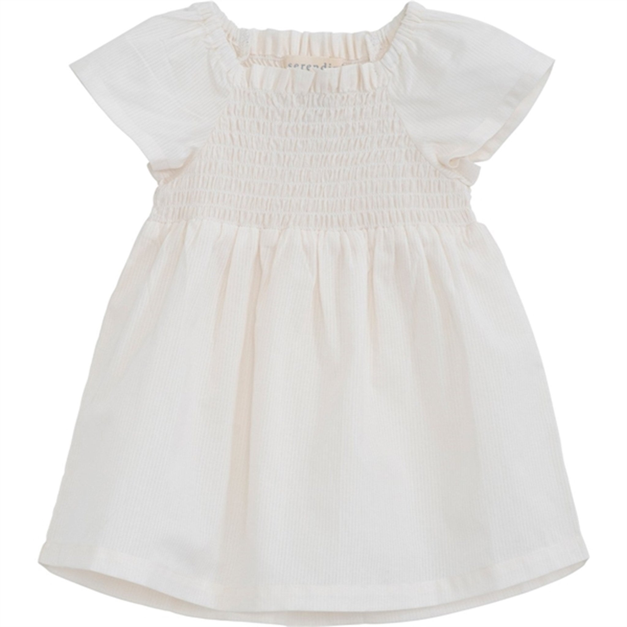 Serendipity Offwhite Baby Smock Dress