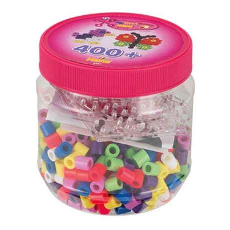 HAMA Maxi Beads 400 pcs + 2 Pegboards Pink