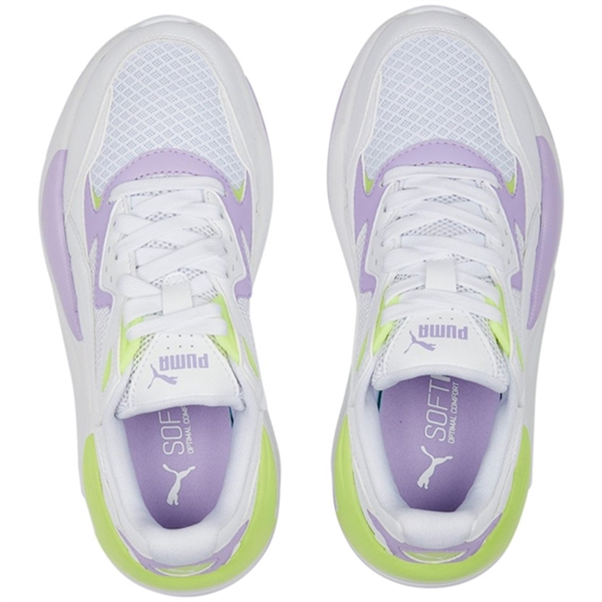 Puma X-Ray Speed Play Jr White-Vivid Violet-Lily Pad Sneakers 6