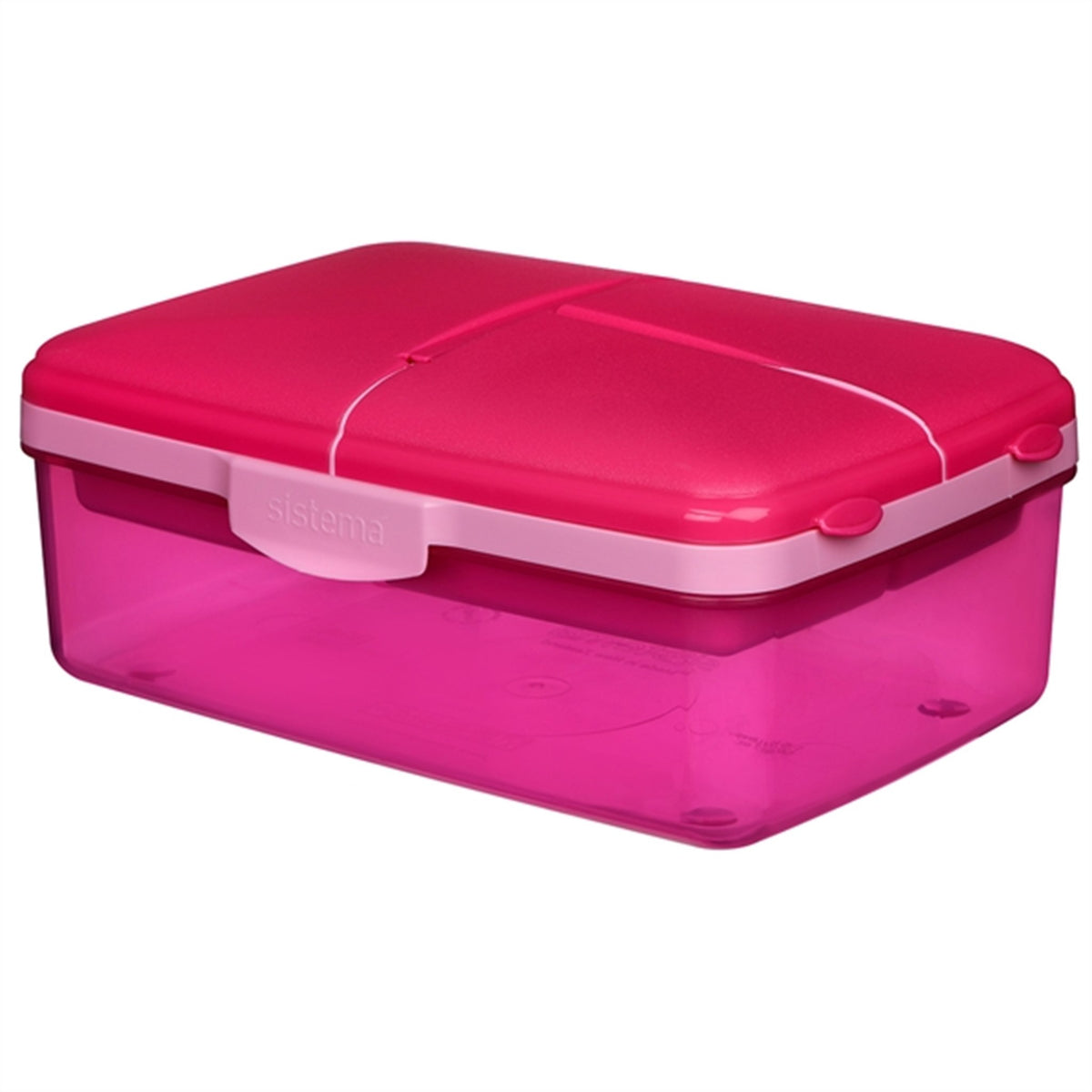 Pink Color Lunch Box Slimline Quaddie Lunch Box 1,5 L Pink - Sistema | Luksusbaby