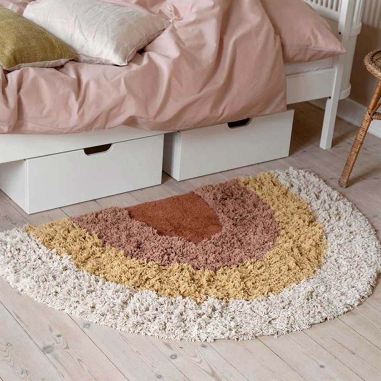 Sebra Rainbow Floor Mat Woven Sunset Rose