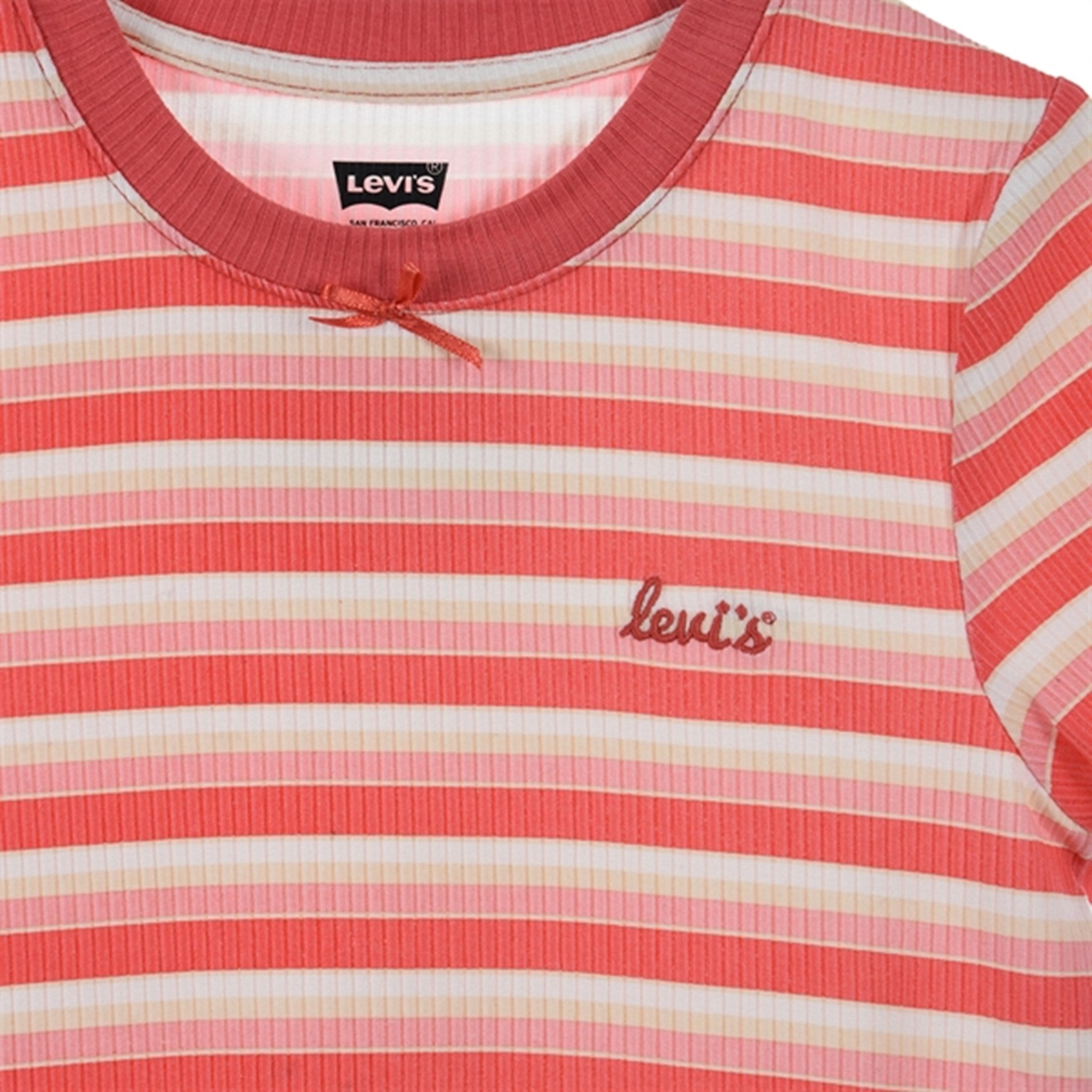 Levi's Striped Meet and Greet T-shirt Pink 2