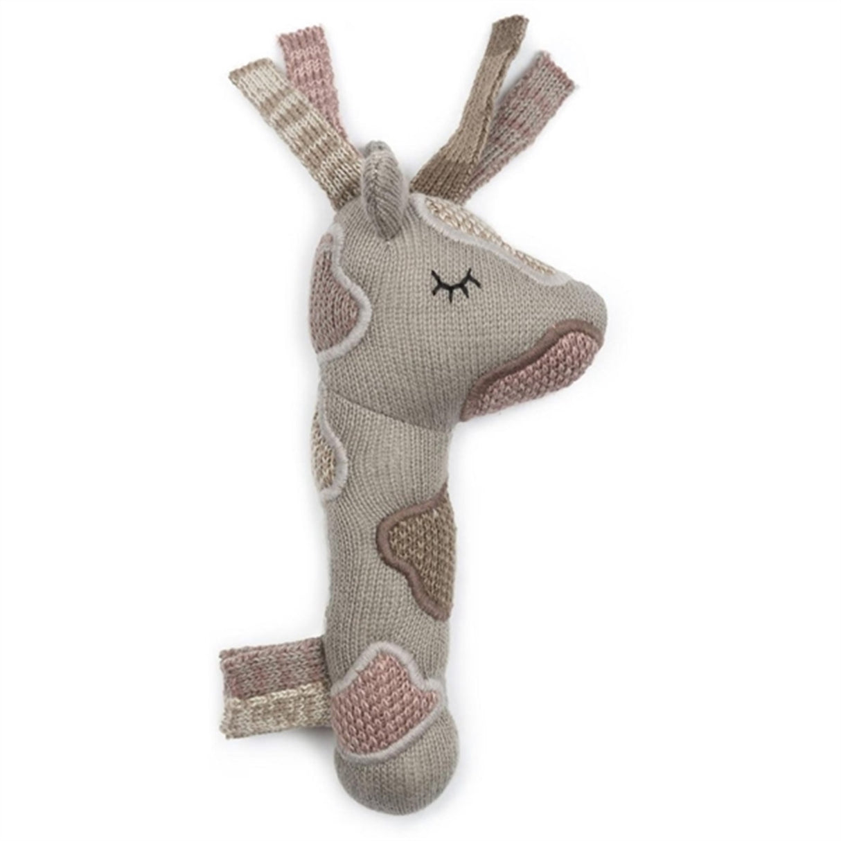 Smallstuff Knitted Maracas Giraffe Sandy/Rose