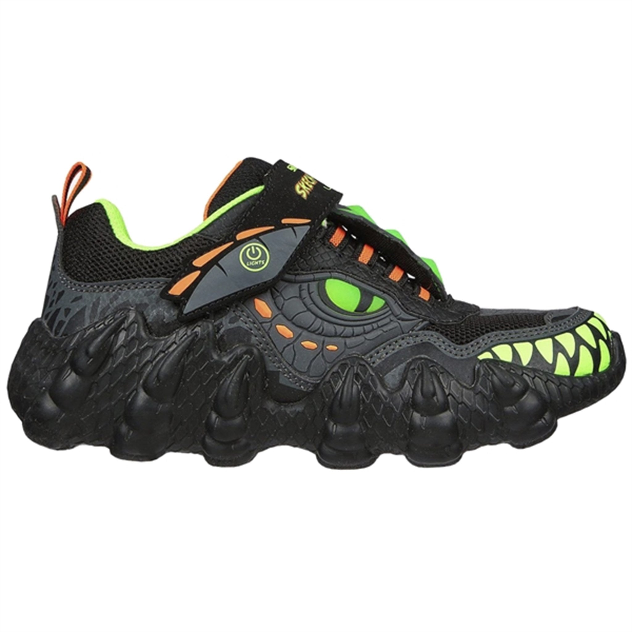 Skechers Skecho-O-Saurus Lights Sneakers Black Lime