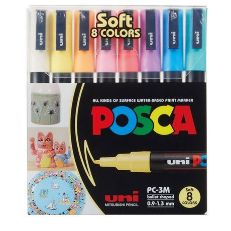 Posca Uni Marker PC-3M 8 Pastel Colors