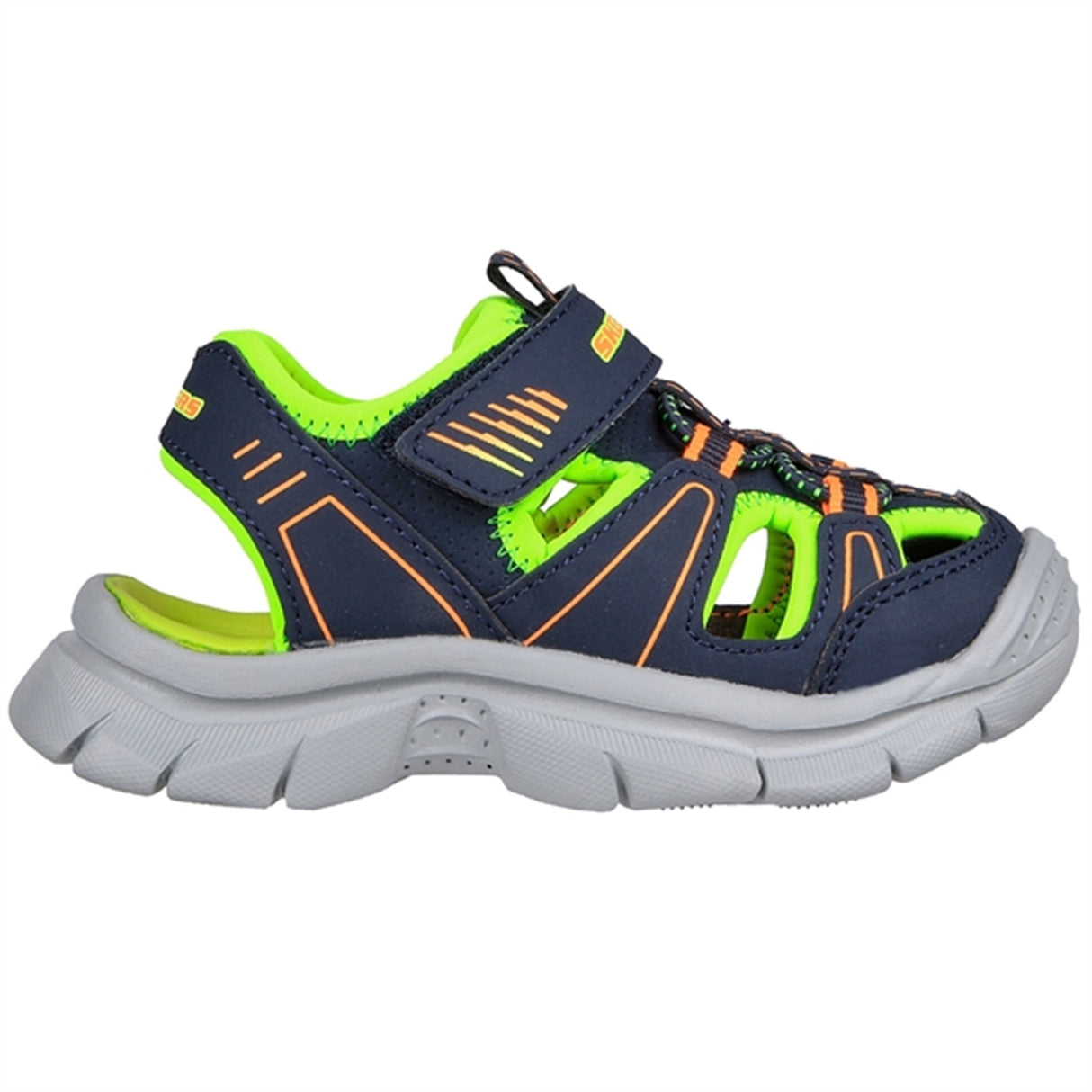 Skechers Relix Lightweight River Sandal Navy Lime 5