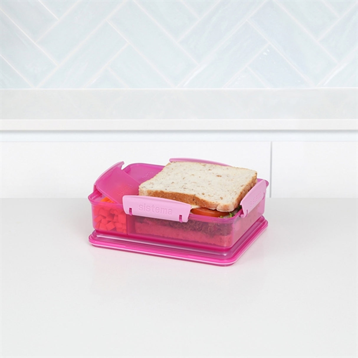 Sistema Snack Attack Duo Lunch Box 975 ml Pink 3