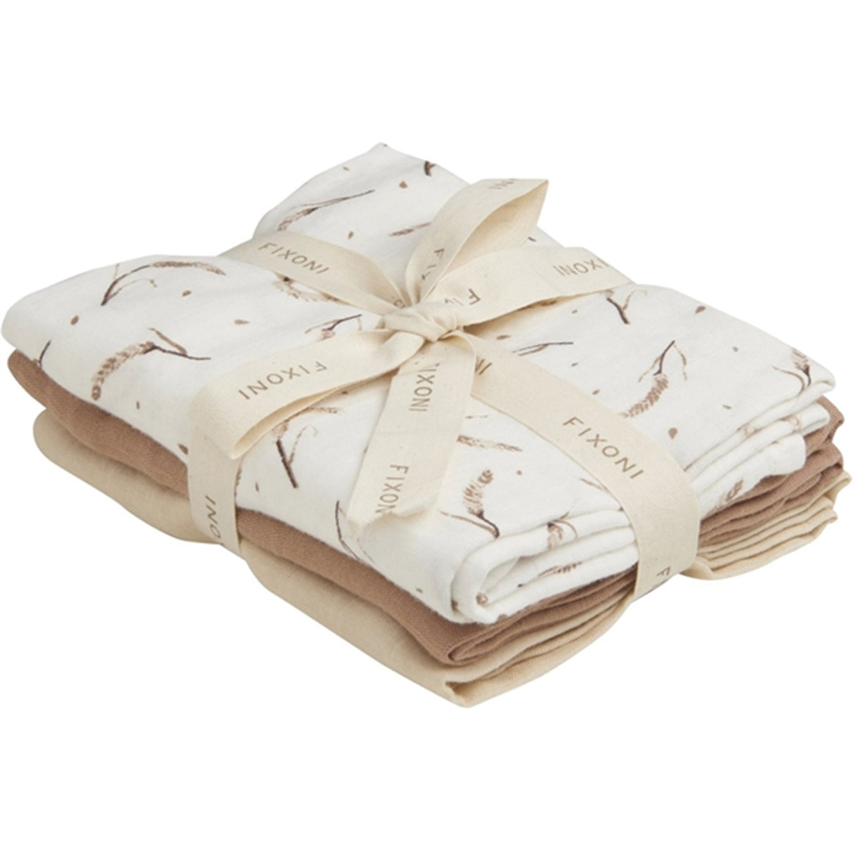 FIXONI Egret Muslin Cloths 3-Pack