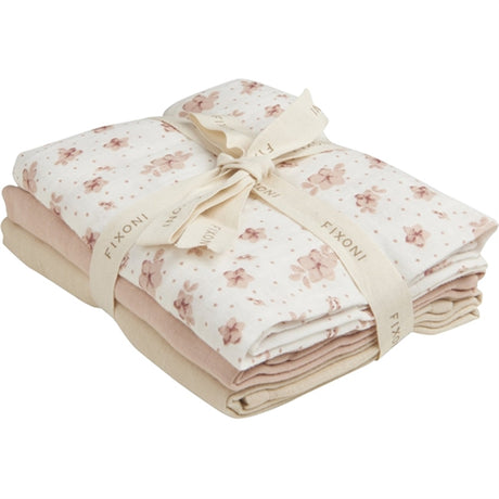 FIXONI Cameo Rose Mulsin Cloths 3-pack