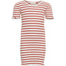 Minimalisma Bird Dress Poppy Red And Cream Stripes