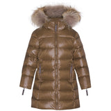 Ver de Terre Featherlight Girls A Down Coat w. Fur Kangaroo