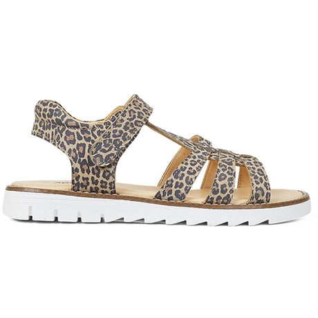 Angulus Sandal W. T-Strap And Velcro Leopard 2