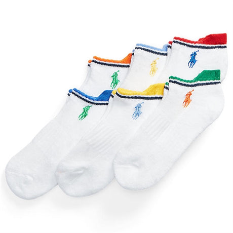 Polo Ralph Lauren Varsity Low 6-Pack Crew Socks White