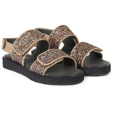 Angulus Glitter Sandal W. Velcro Sand/Multi Glitter