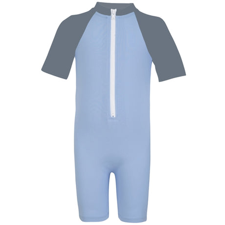 Petit Crabe Breeze/Coal Multi Color Sunsuit with Zipper