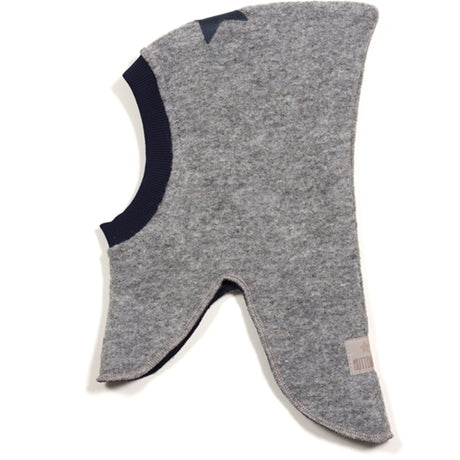 Huttelihut Balaclava Star Wool Light Grey Melange