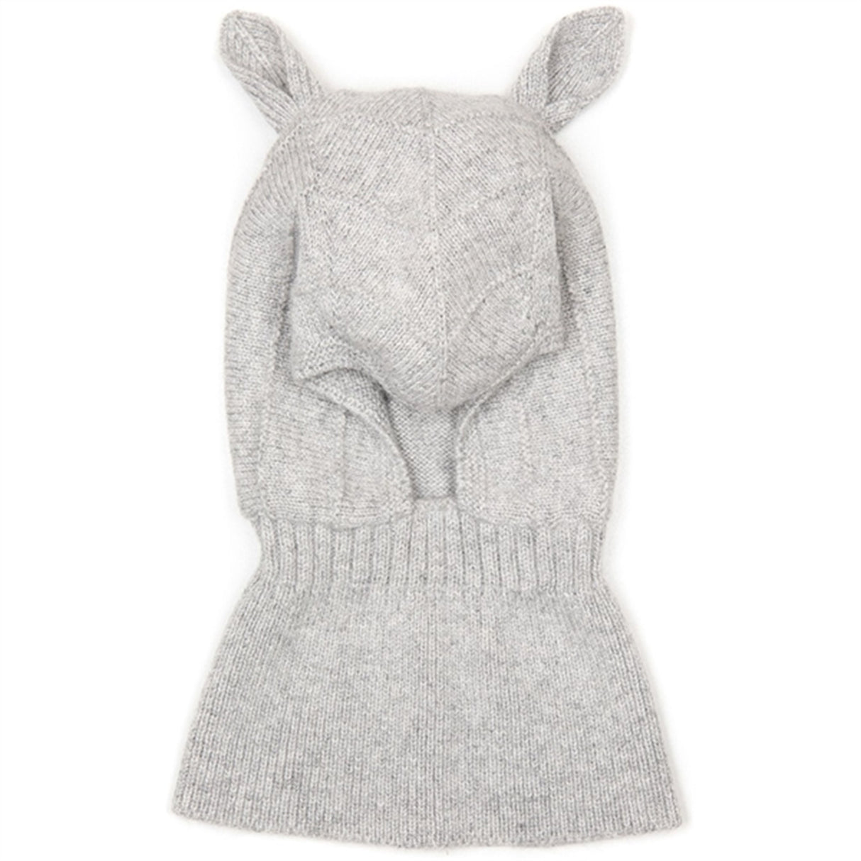 Huttelihut Balaclava Ears Wool Knit Light Grey Melange