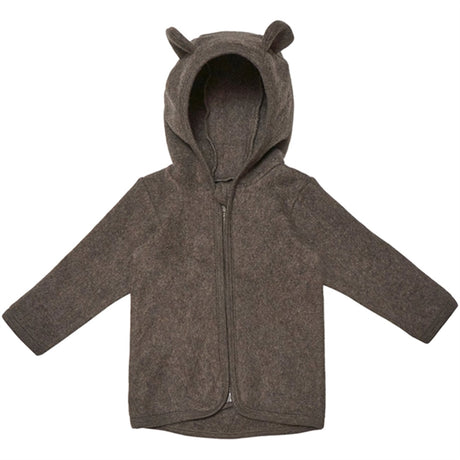 Huttelihut Jacket Ears Cotton Fleece Fluffy Brown