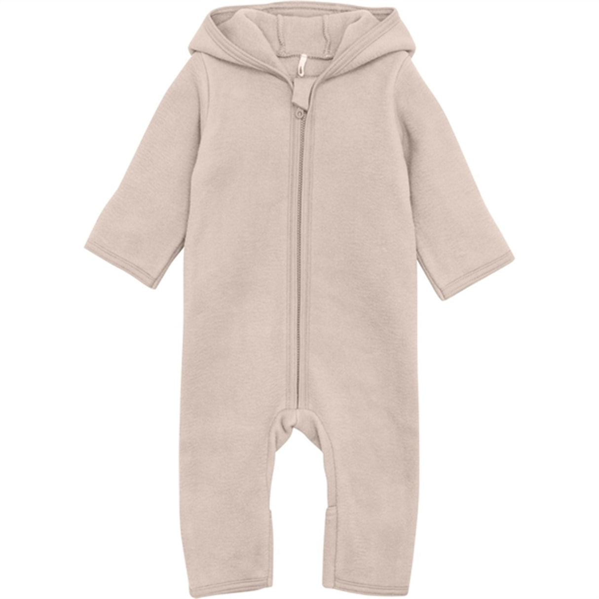 Huttelihut Pram Suit Ears Cotton Fleece Almond Peach