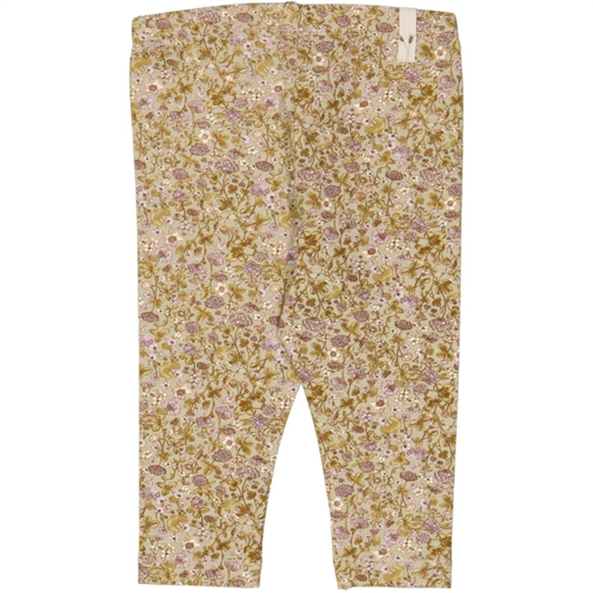 Wheat Fossil Flowers Jersey Leggings 3