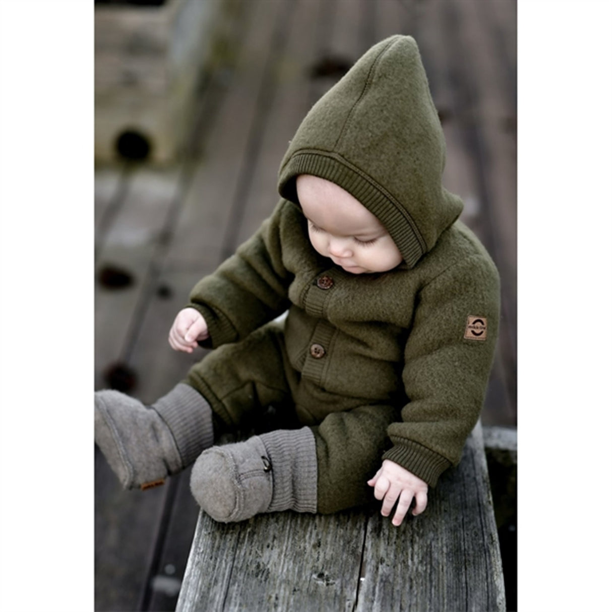 Mikk-Line Wool Suit W. Hood Beech 2