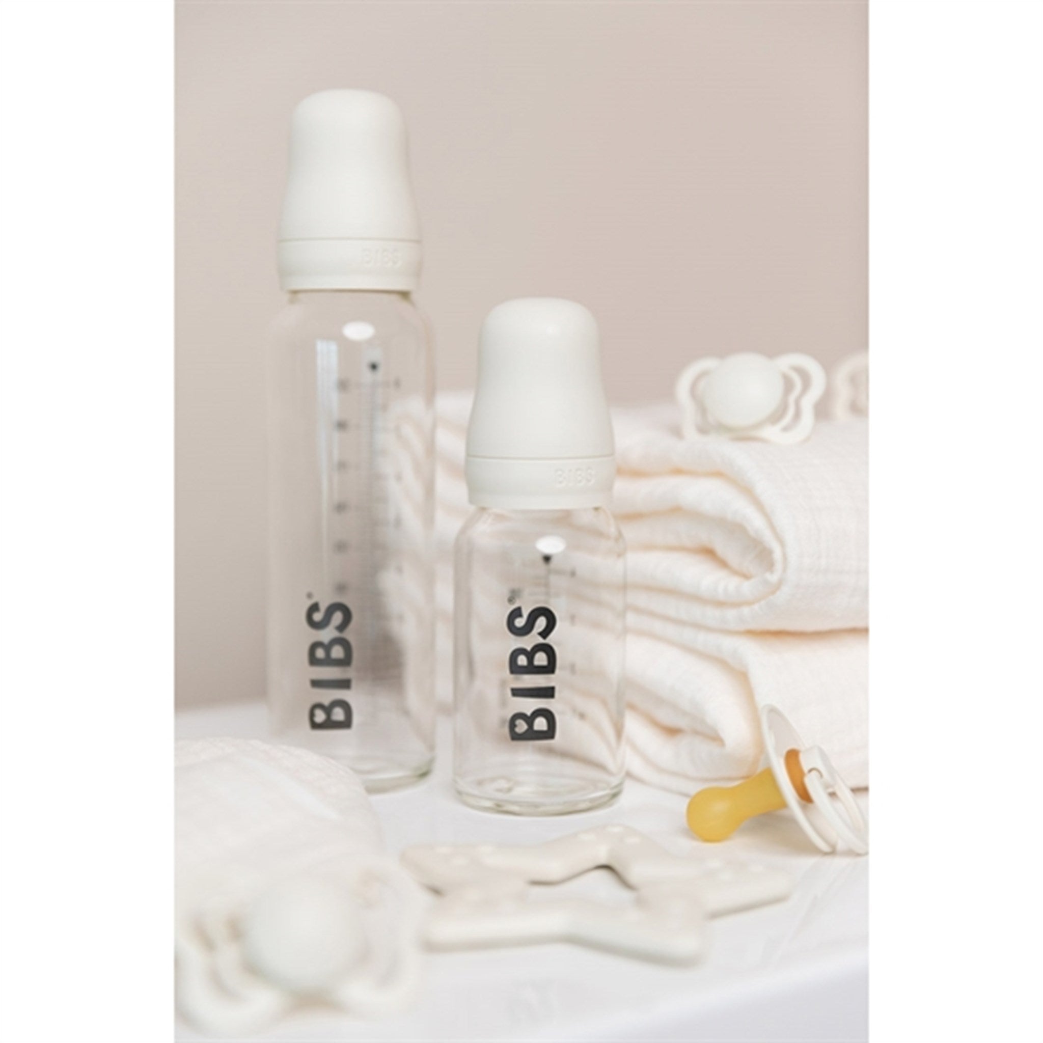 Bibs Baby Glass Bottle Complete Set Ivory 225 ml 5