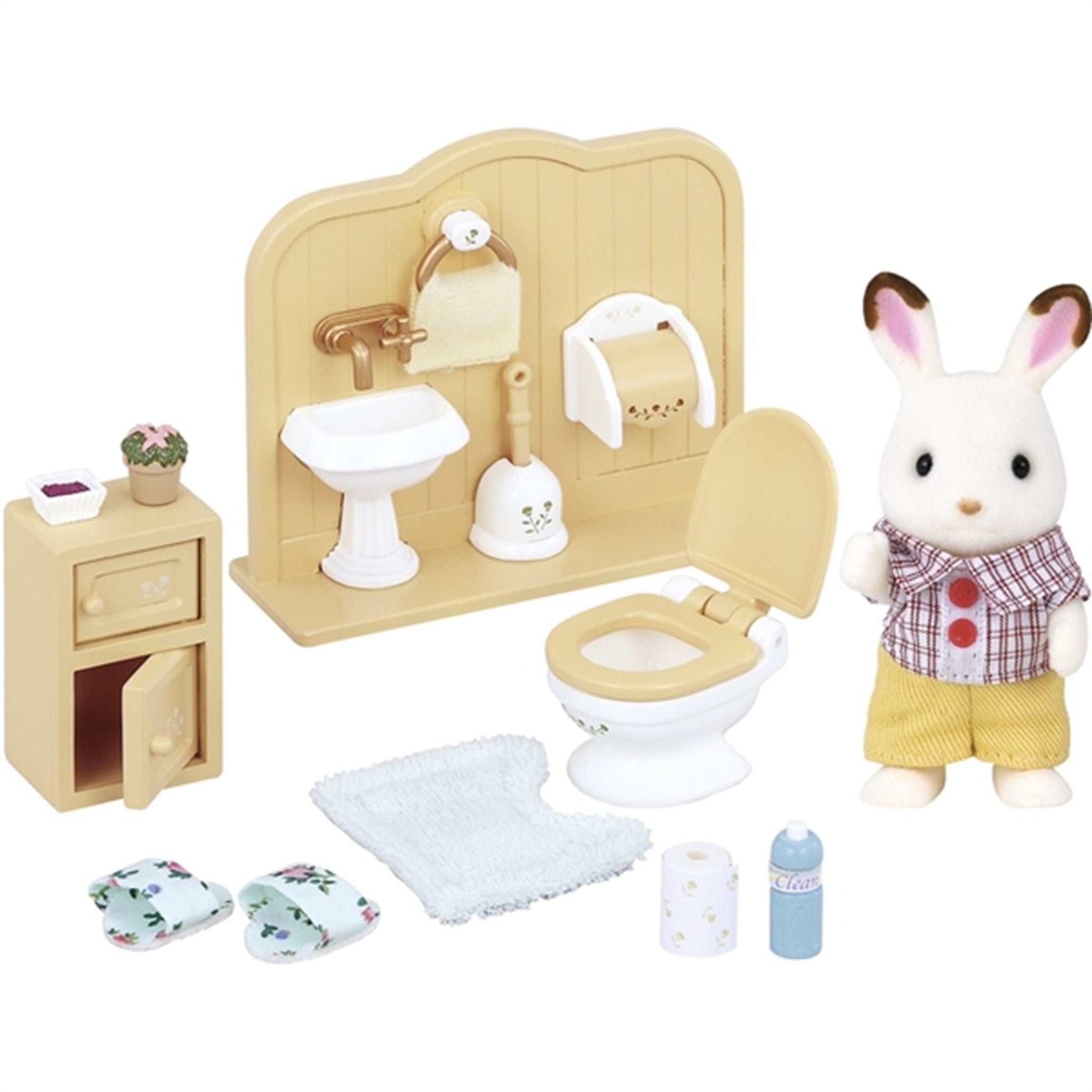 Sylvanian Families® Chocolate Rabbit Brother Set (Washroom) 3