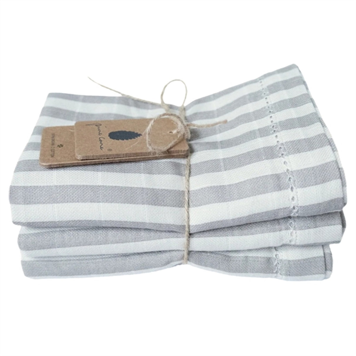 Pine Cone Muslin Cloth 3-pack Edith Mushroom Stripe