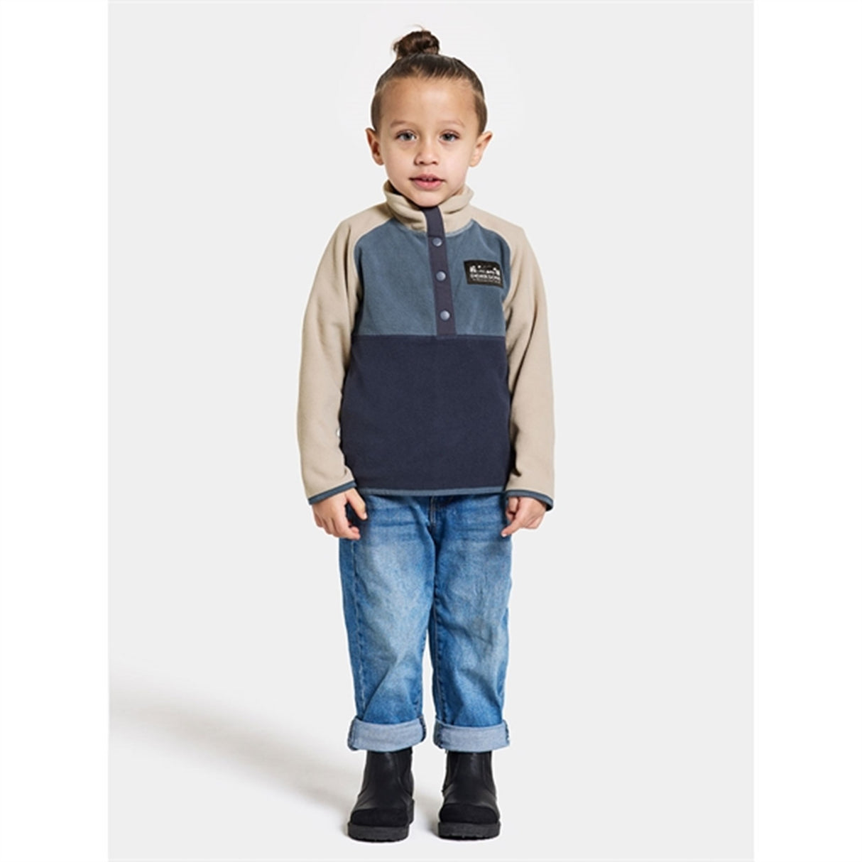 Didriksons Navy Monte Kids Fleece Jacket 7