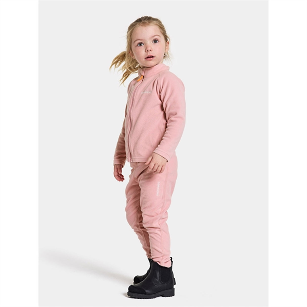 Didriksons Soft Pink Monte Kids Fleece Cardigan 6