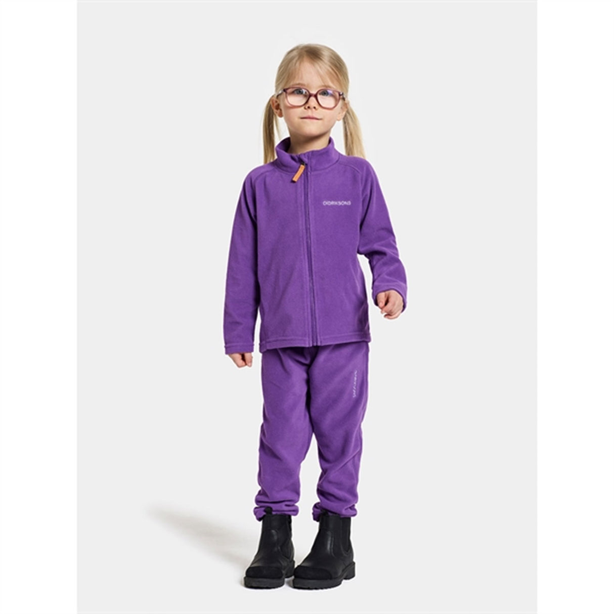 Didriksons Disco Purple Monte Kids Fleece Cardigan 6