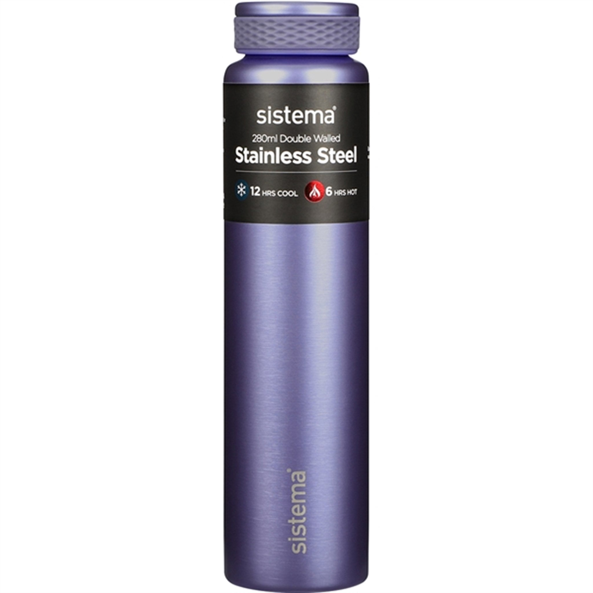 Sistema Stainless Steel Water Bottle 280 ml Purple
