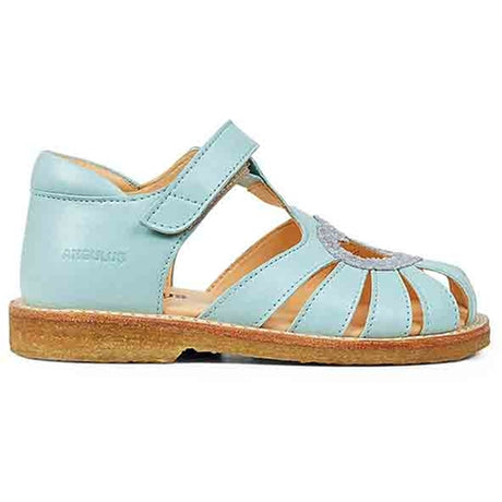 Angulus Hjerte Sandal W. Velcro Mint/Mint Glitter 2