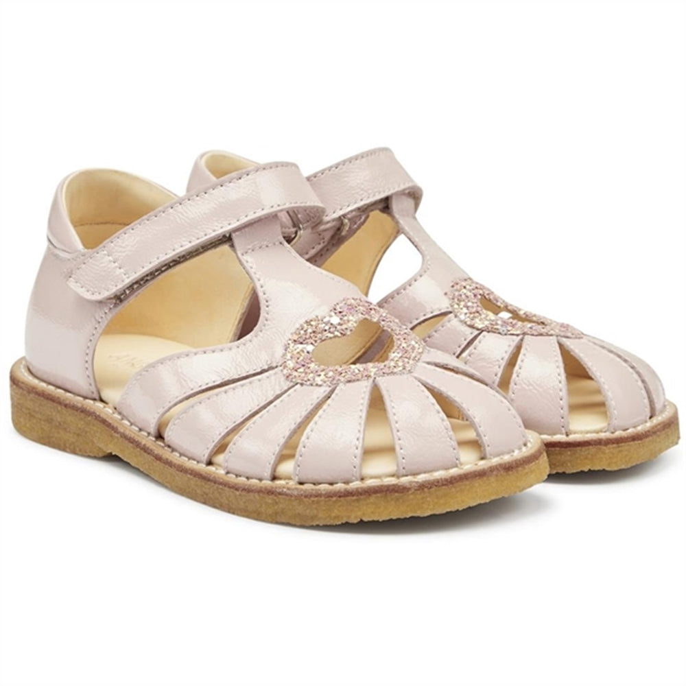 Buy Angulus Hjerte Sandals Pale Rose/Rose Glitter | Luksusbaby ...