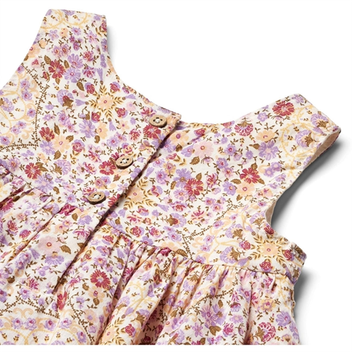 Wheat Carousels And Flowers Pinafore Wrinkles Dress Sienna 3