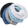 Pippi Bandana Bib 5-pack Light dusty blue