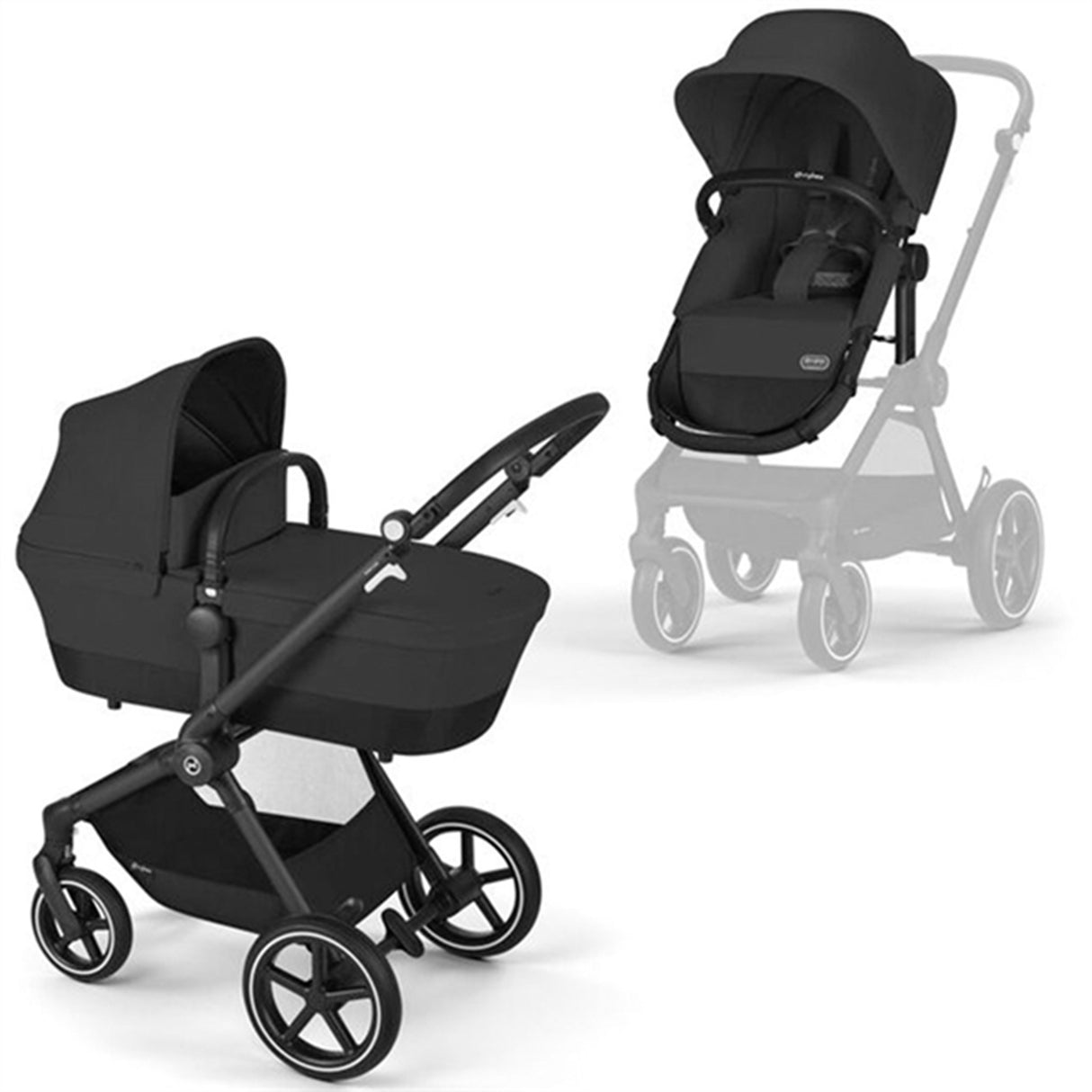 Cybex Eos Lux Moon Black 2-in-1 Stroller