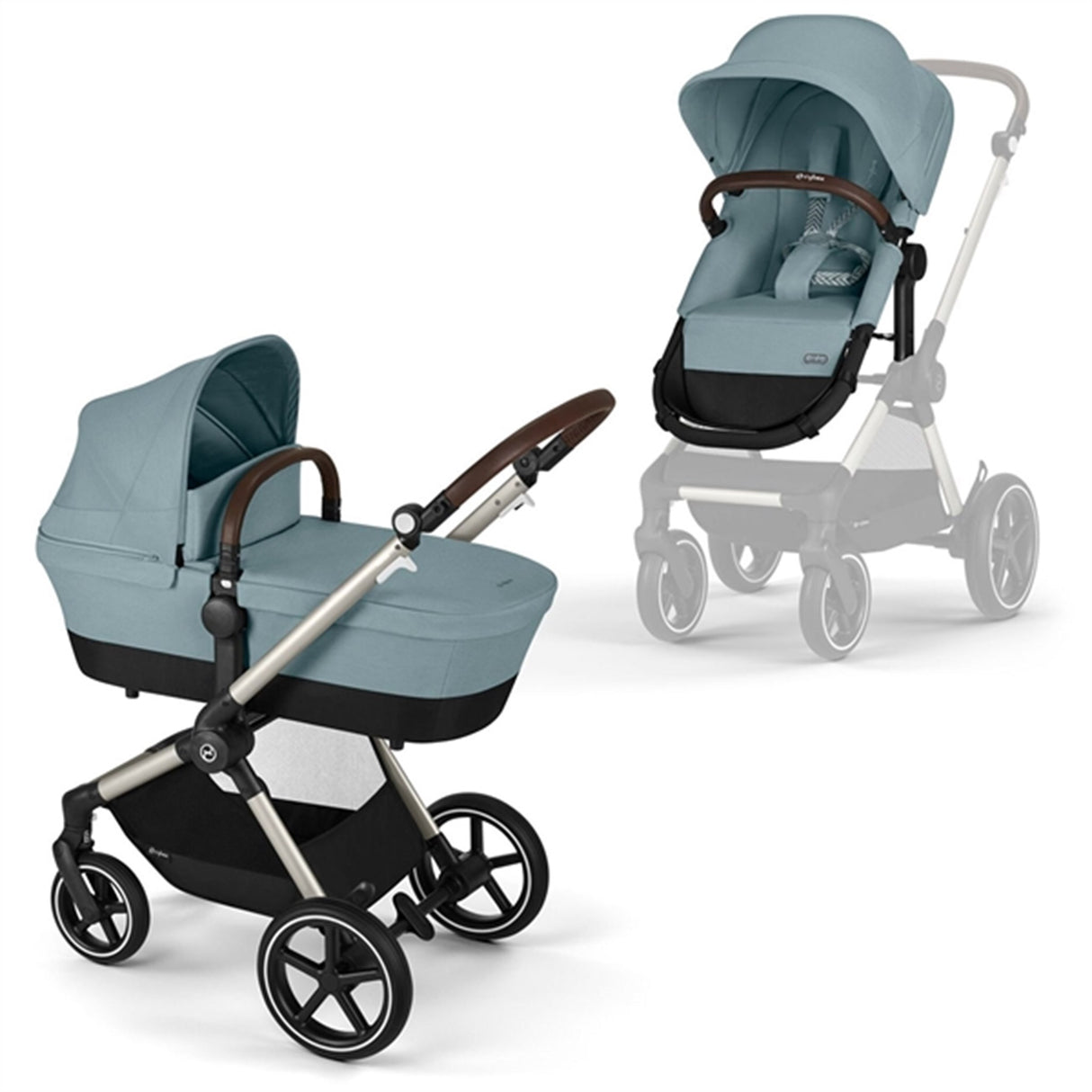 Cybex Eos Lux Sky Blue 2-in-1 Stroller