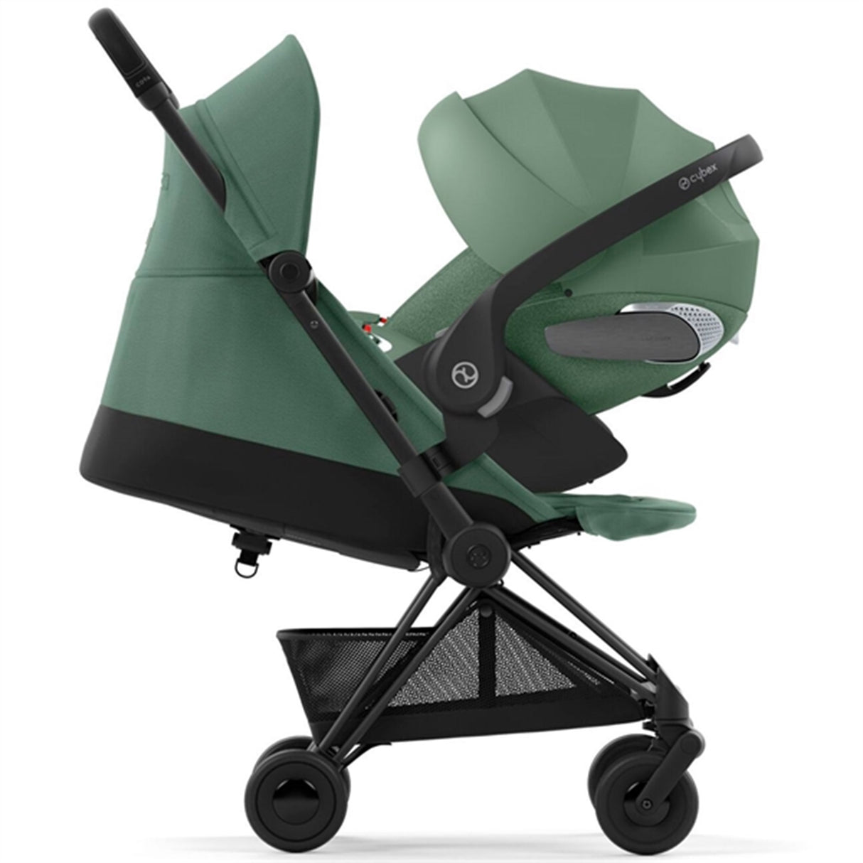 Cybex Coya Stroller Matt Black Leaf Green 3