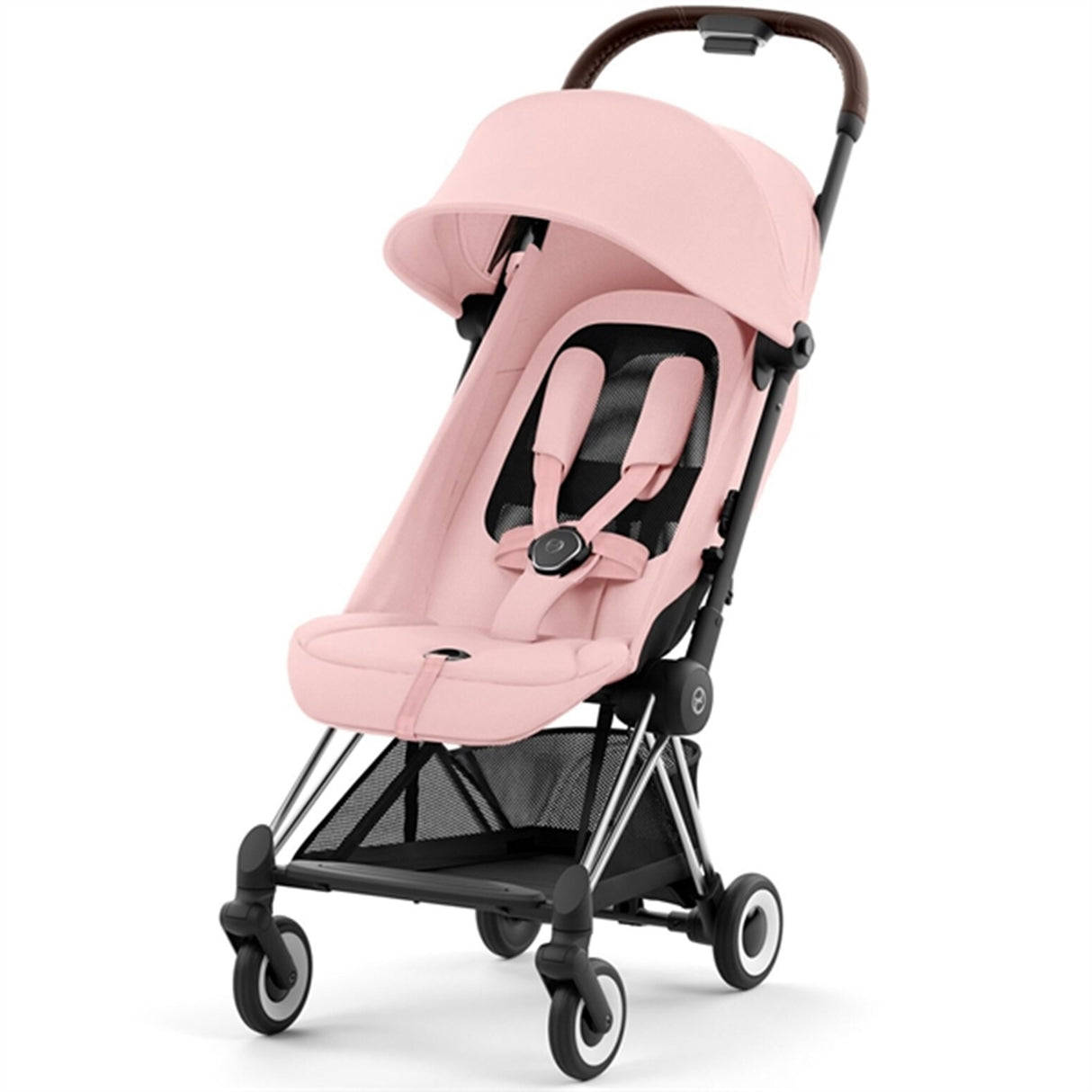 Cybex COYA Stroller Chrome Dark Brown Peach Pink 3