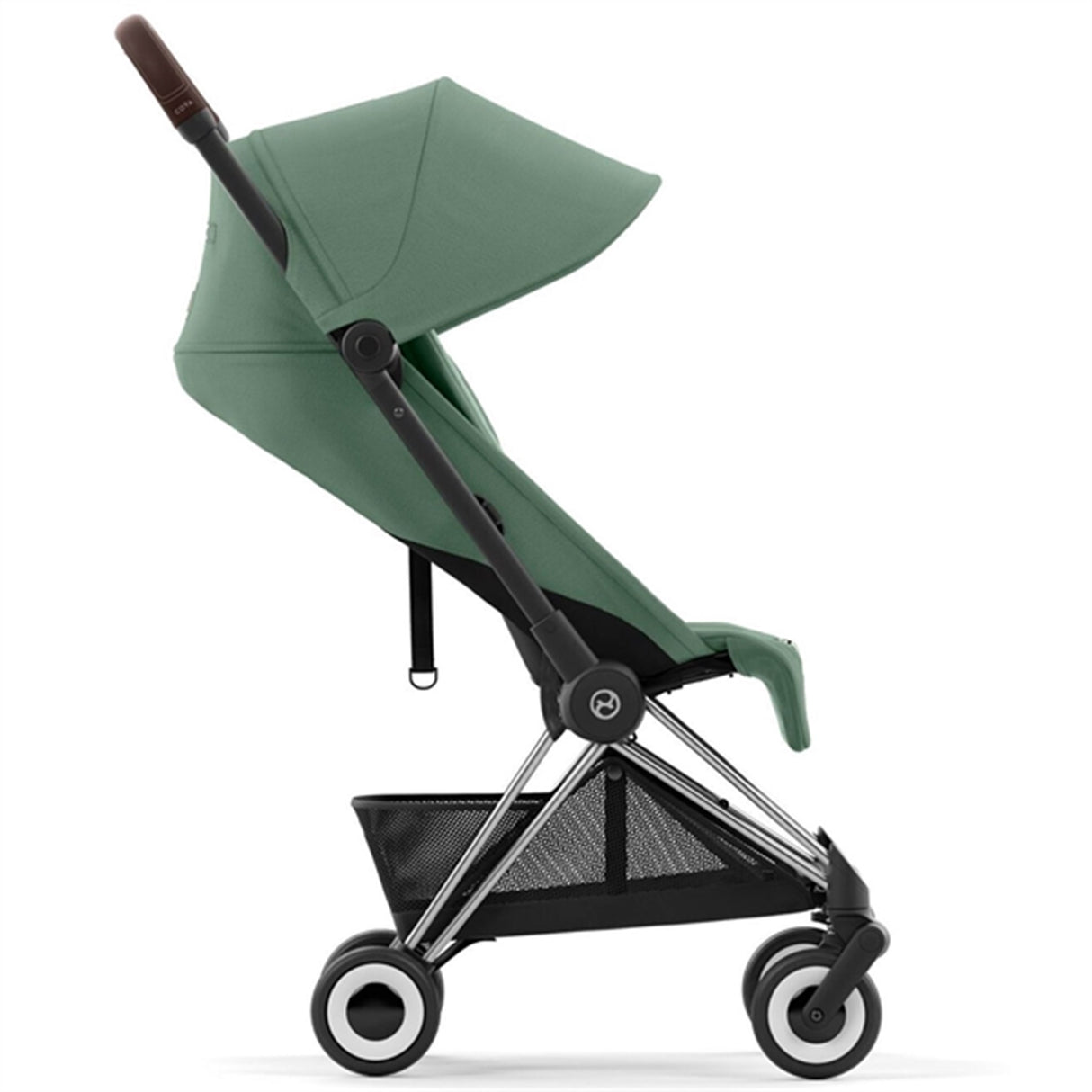 Cybex Coya Stroller Chrome Dark Brown Leaf Dark Green