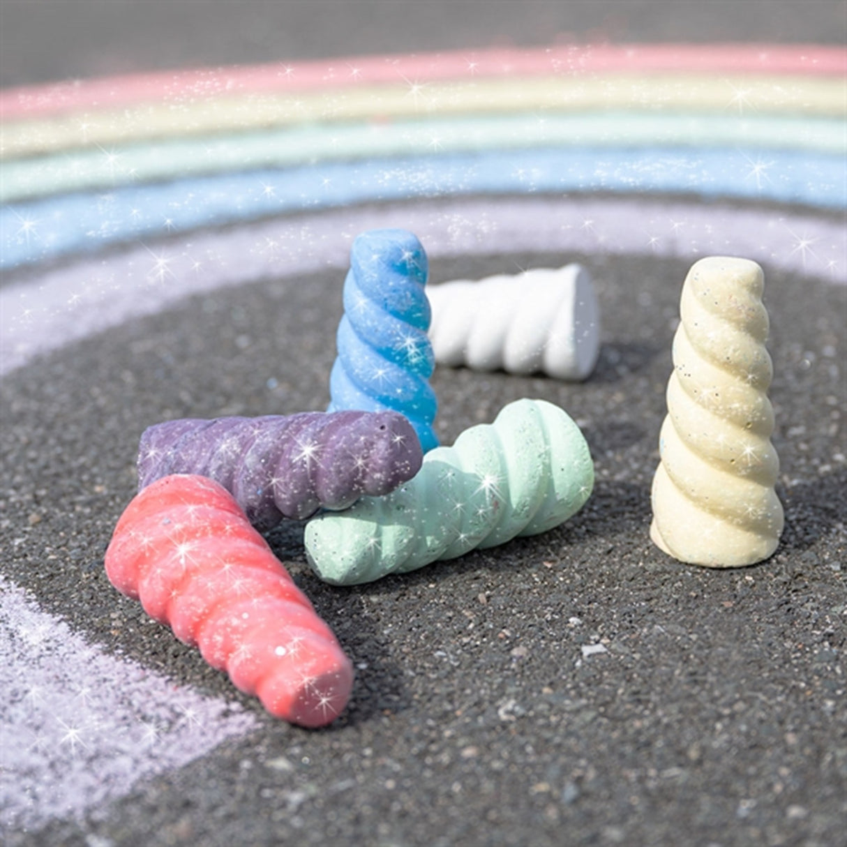 Faber-Castell EFA Street Chalk 6 pcs Unicorn Glitter