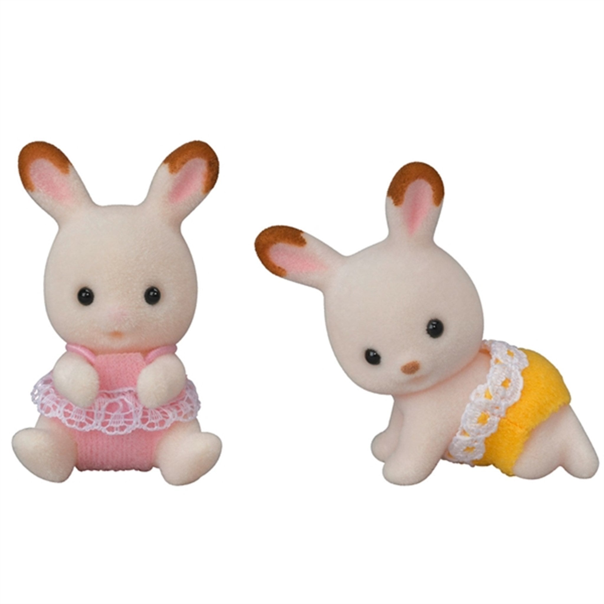 Sylvanian Families® Chocolate Rabbit Twins Set (New Pram) 6