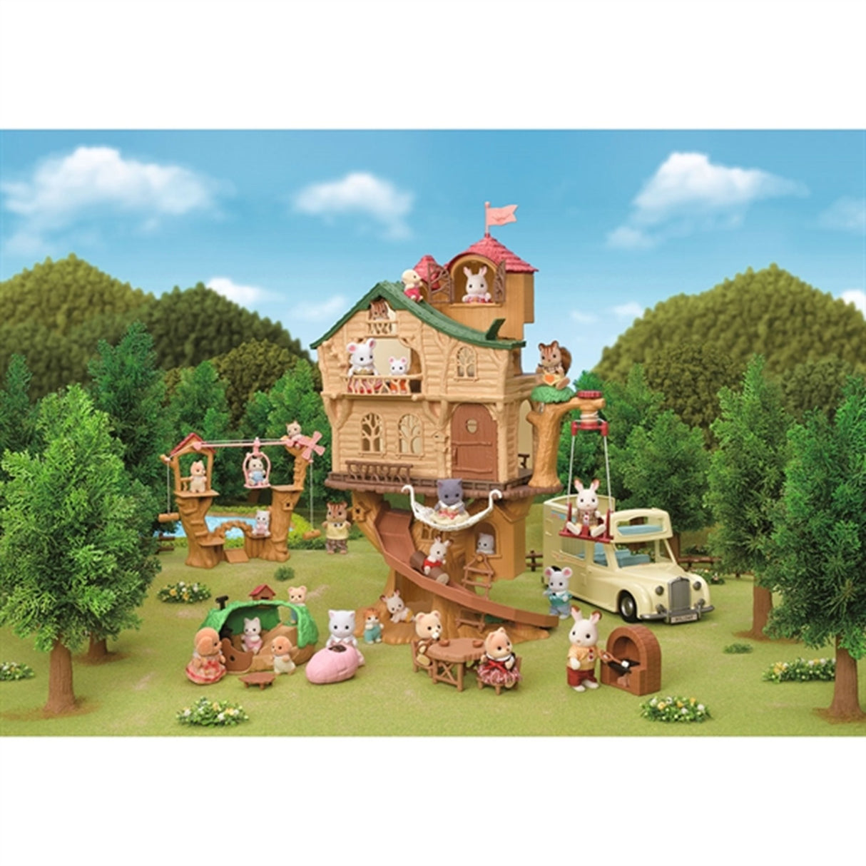 Sylvanian Families Tree House Adventure Treehouse Camping Gift Set